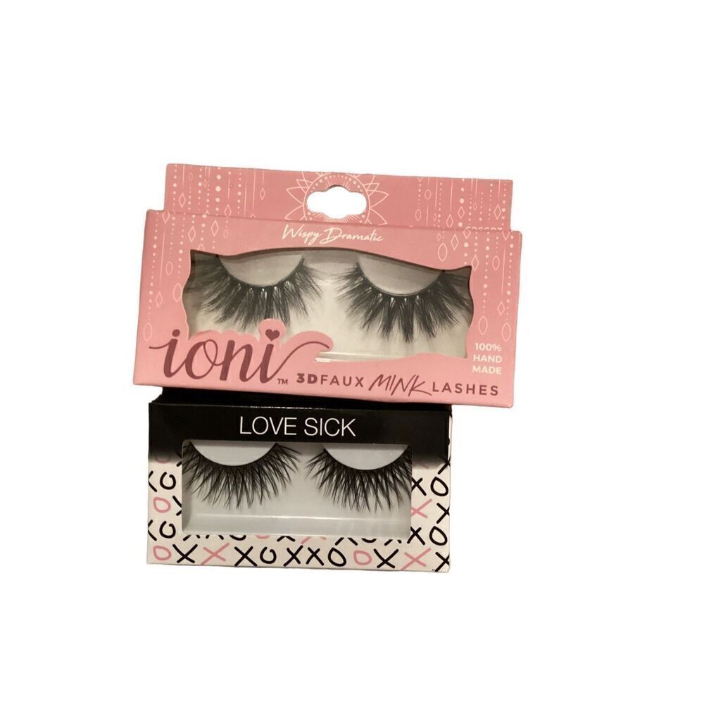 Ioni and Love Sick Strip Eyelashes False Lashes Dramatic Wispy Cosmetic Beauty